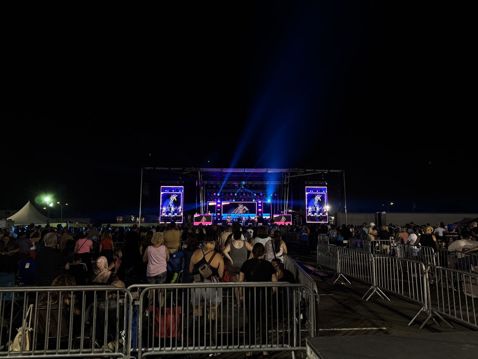 Outdoor concert production